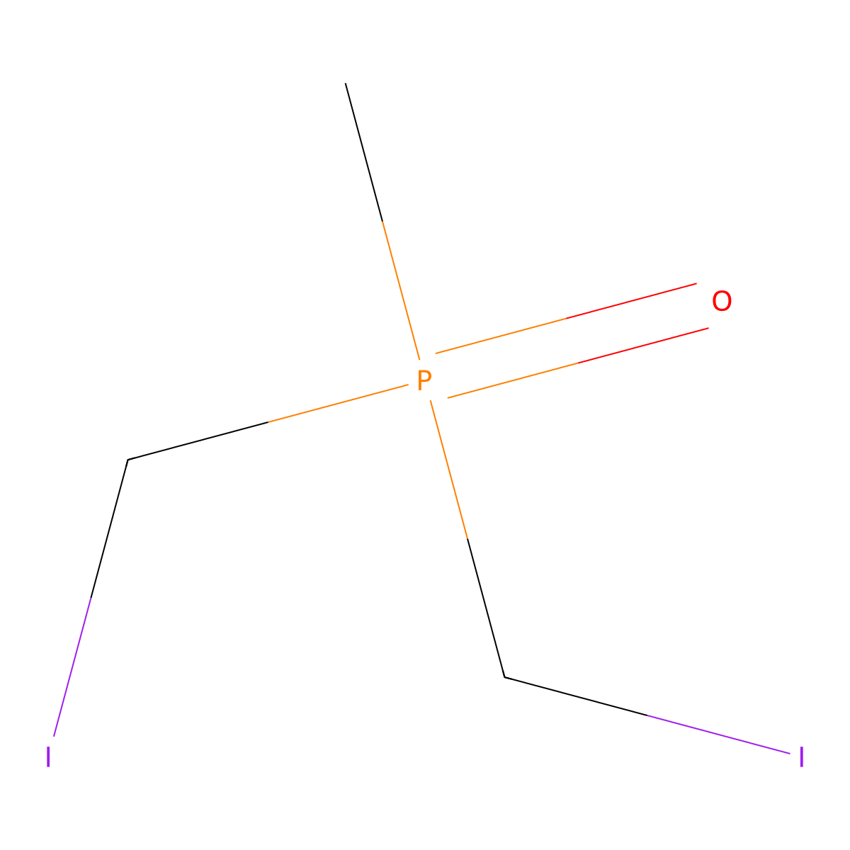 Phosphine oxide, bis(iodomethyl)methyl- molecular structure, CAS 13916-01-3