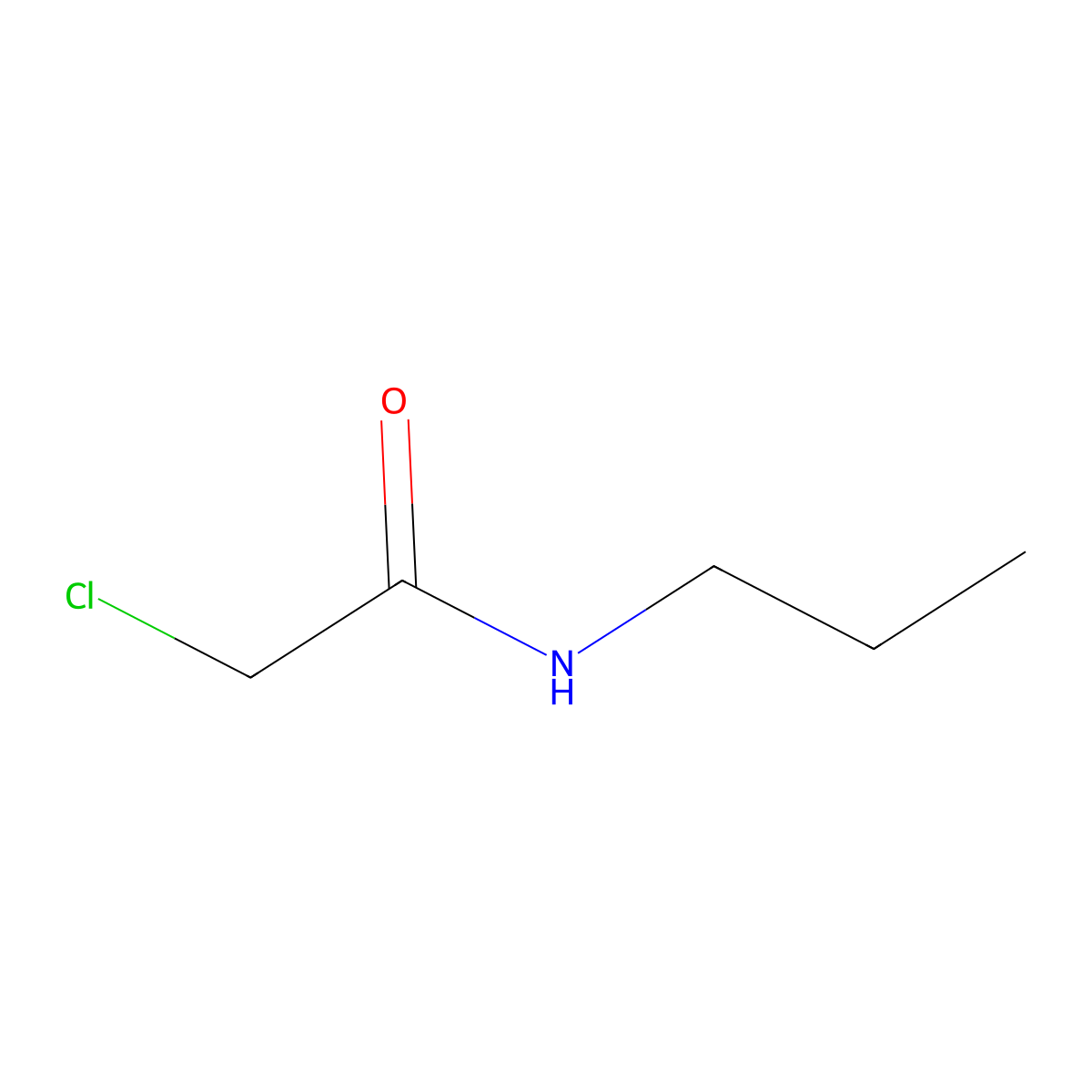 2-chloro-N-propylacetamide molecular structure, CAS 13916-39-7