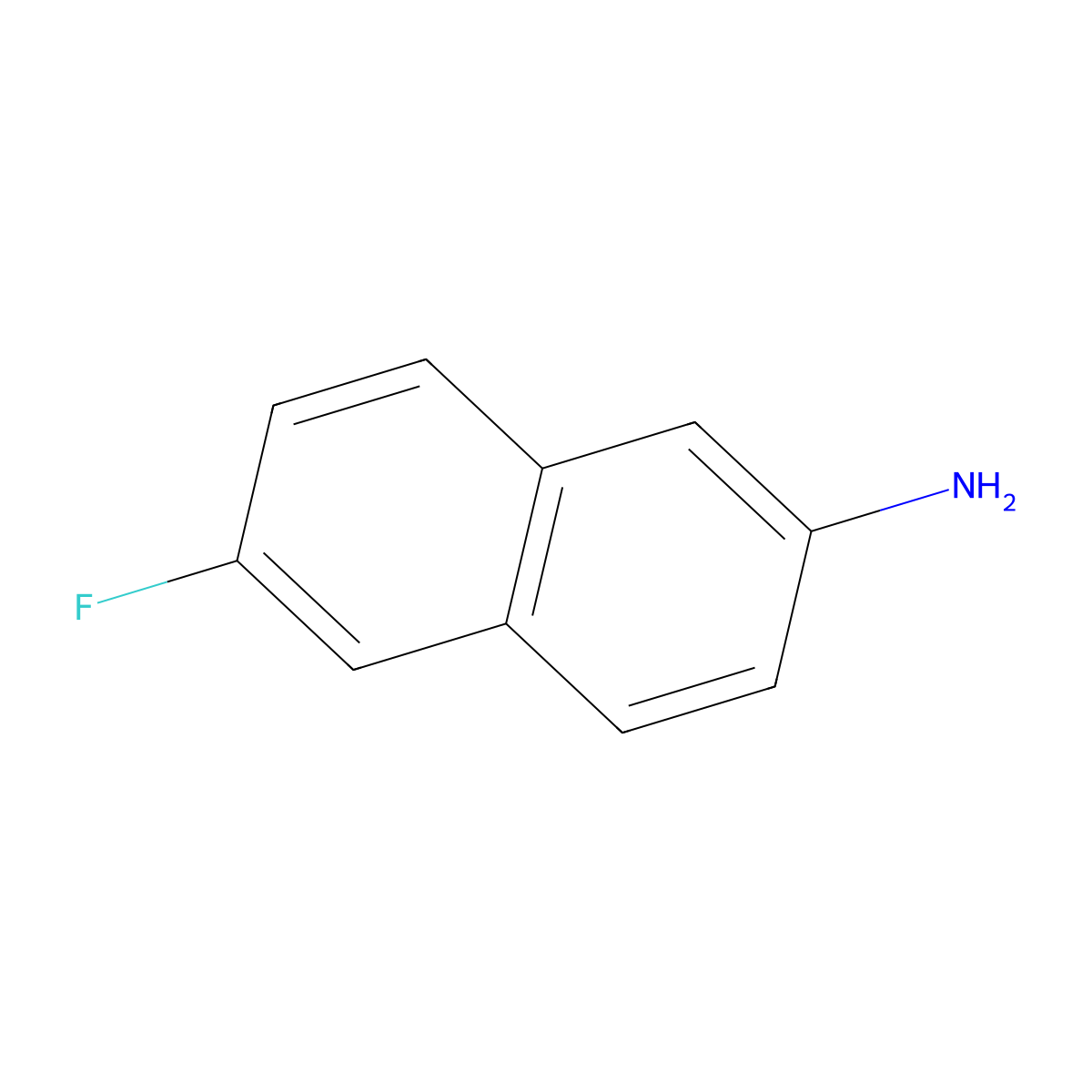 6-Fluoronaphthalen-2-amine molecular structure, CAS 13916-91-1