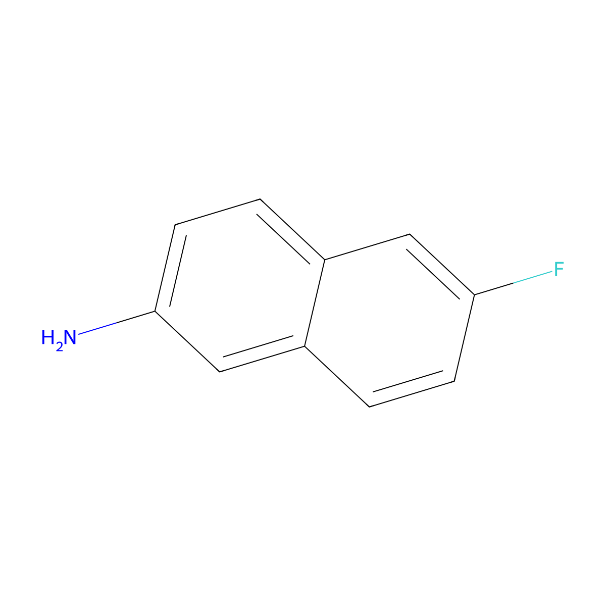 6-Fluoronaphthalen-2-amine molecular structure, CAS 13916-91-1