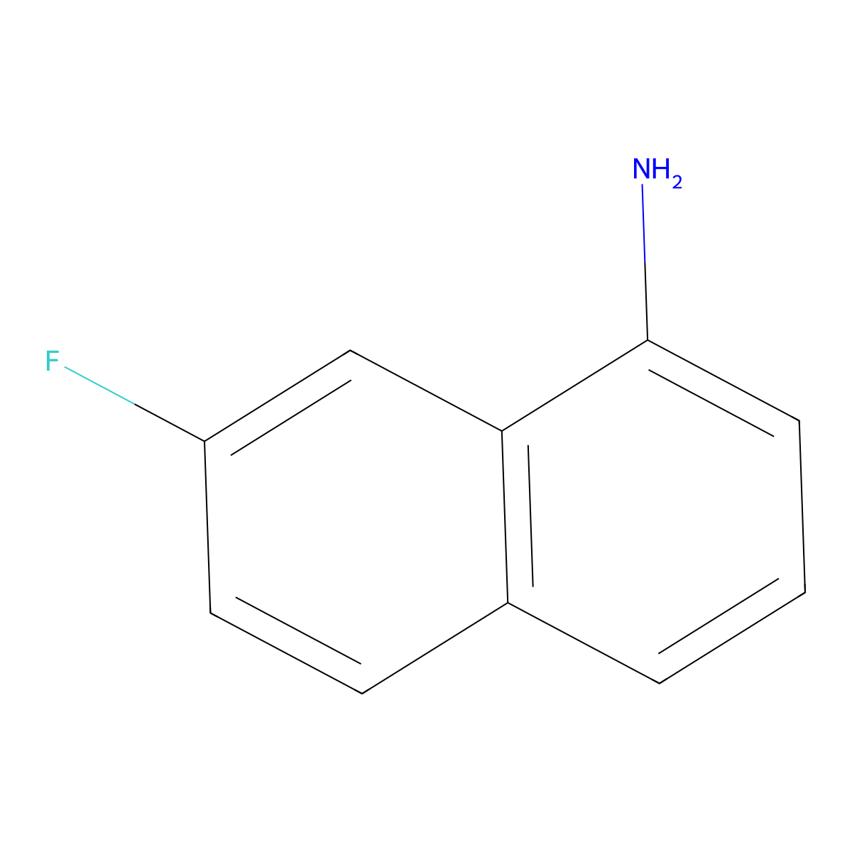 7-Fluoro-1-naphthalenamine molecular structure, CAS 13916-95-5