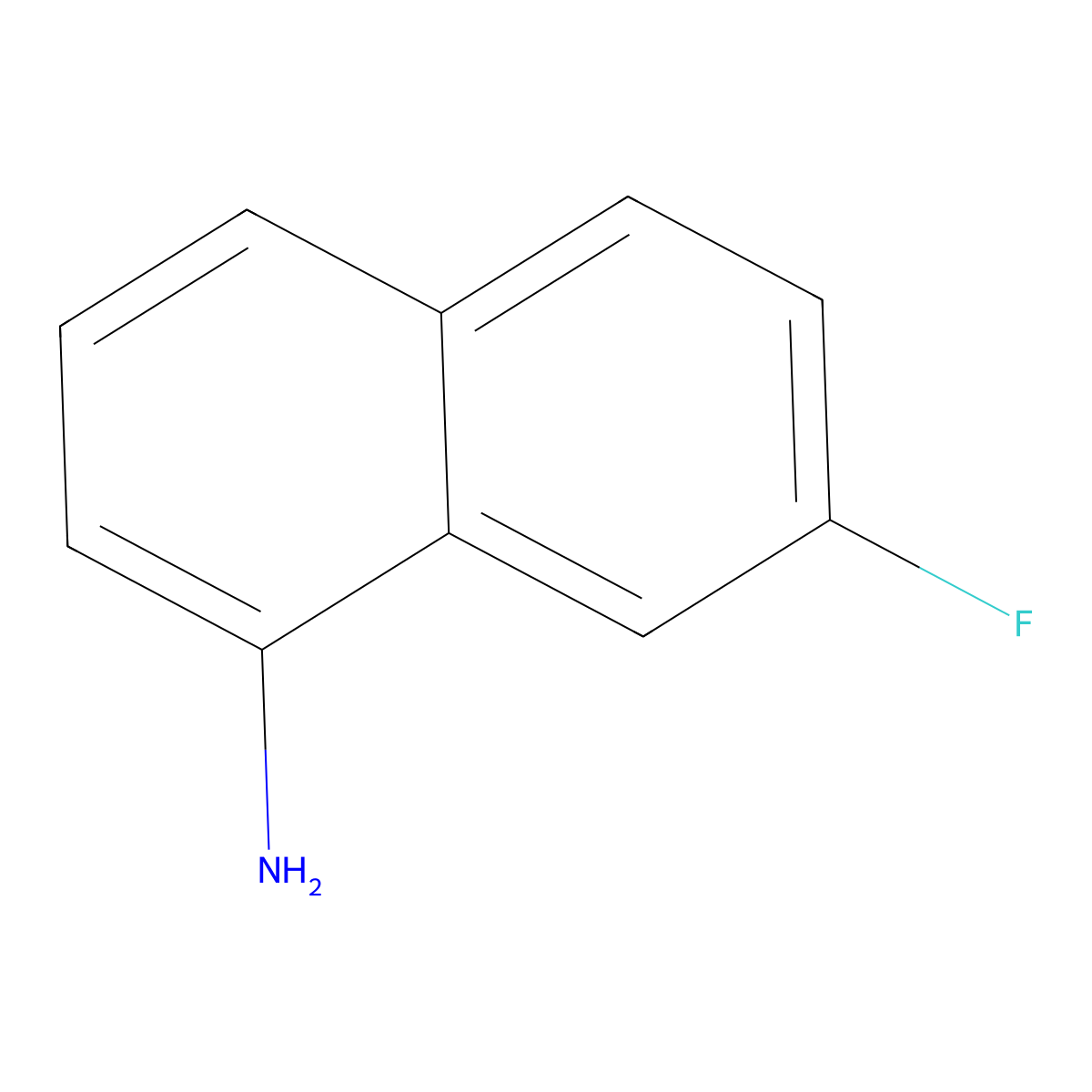 7-Fluoro-1-naphthalenamine molecular structure, CAS 13916-95-5