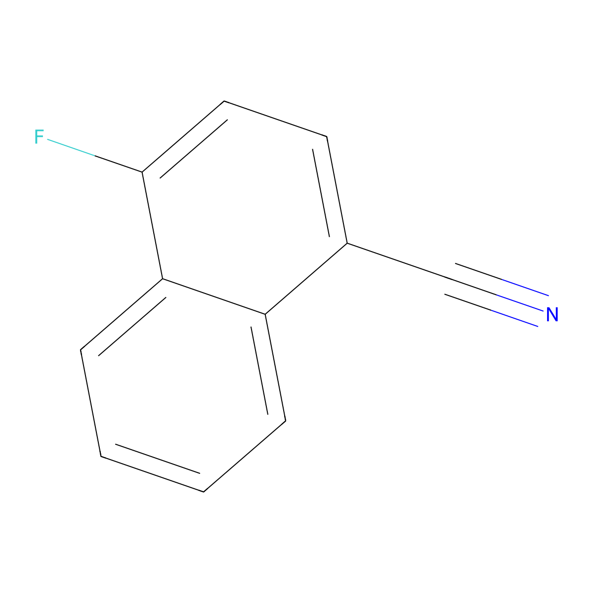 1-Cyano-4-fluoronaphthalene molecular structure, CAS 13916-99-9