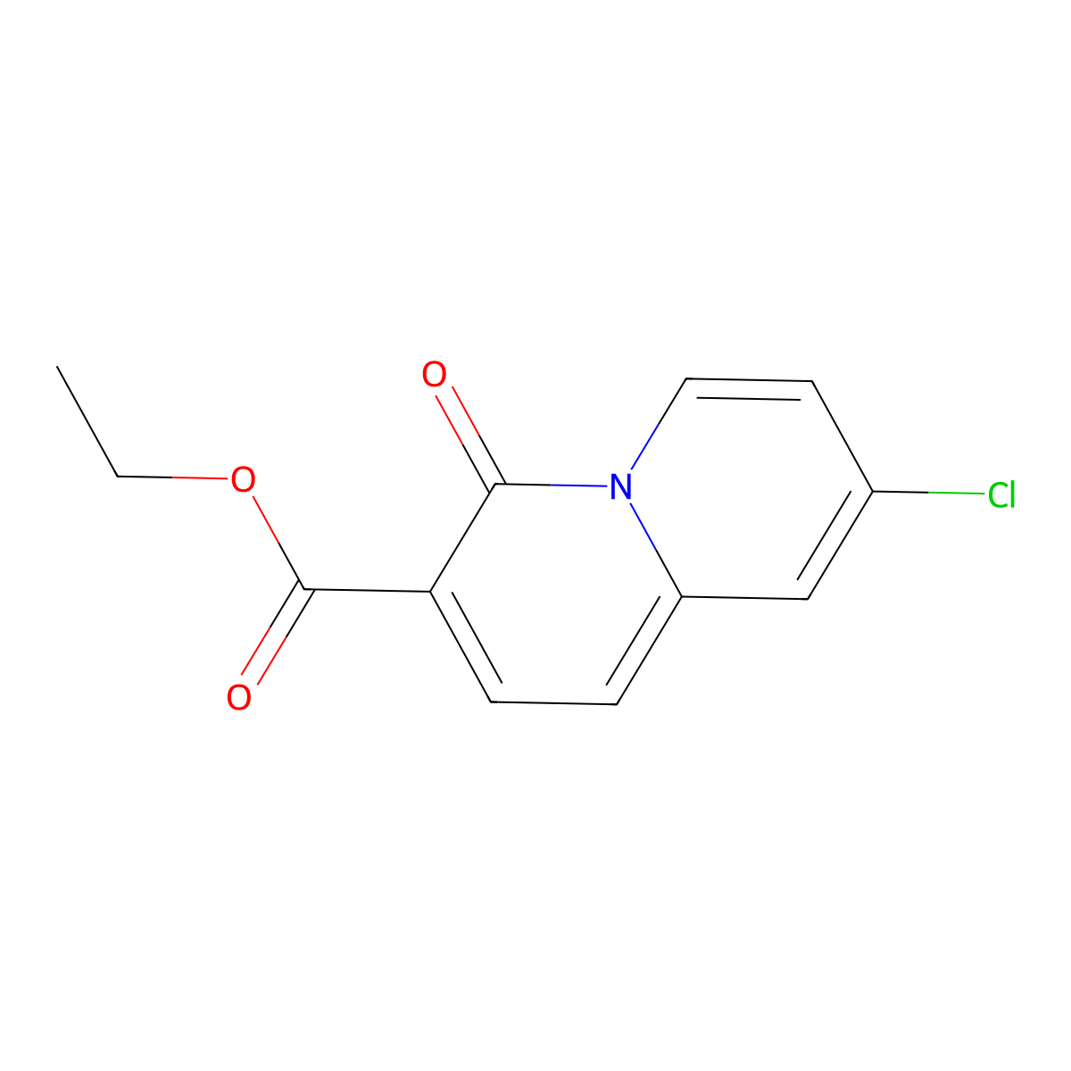 Ethyl 8-chloro-4-oxo-4H-quinolizine-3-carboxylate molecular structure, CAS 139161-20-9