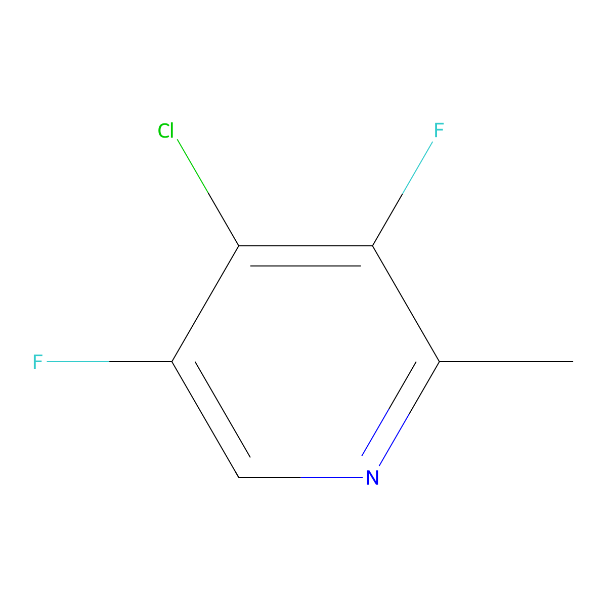 4-Chloro-3,5-difluoro-2-methylpyridine molecular structure, CAS 139161-94-7