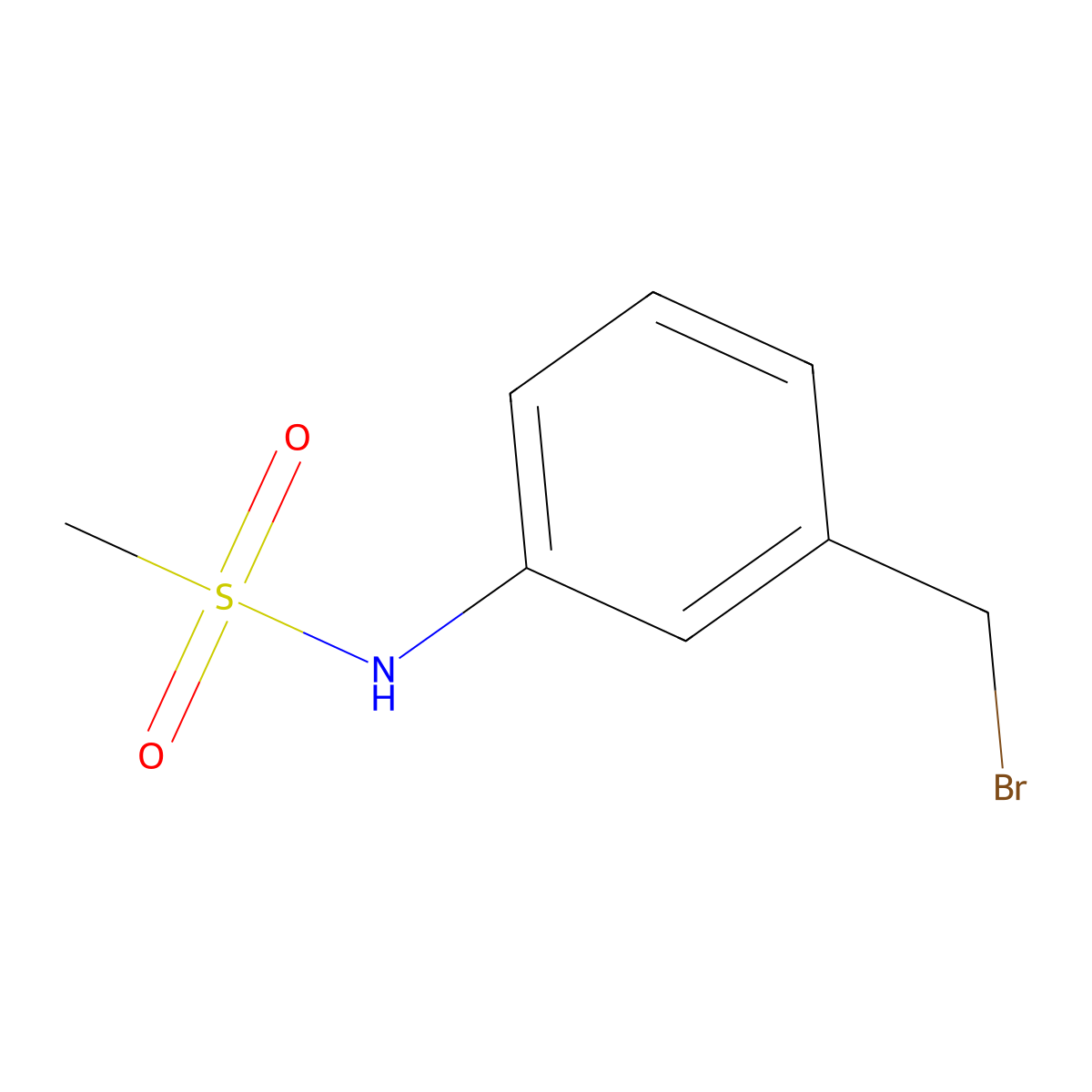 N-(3-(Bromomethyl)phenyl)methanesulfonamide molecular structure, CAS 1391622-52-8