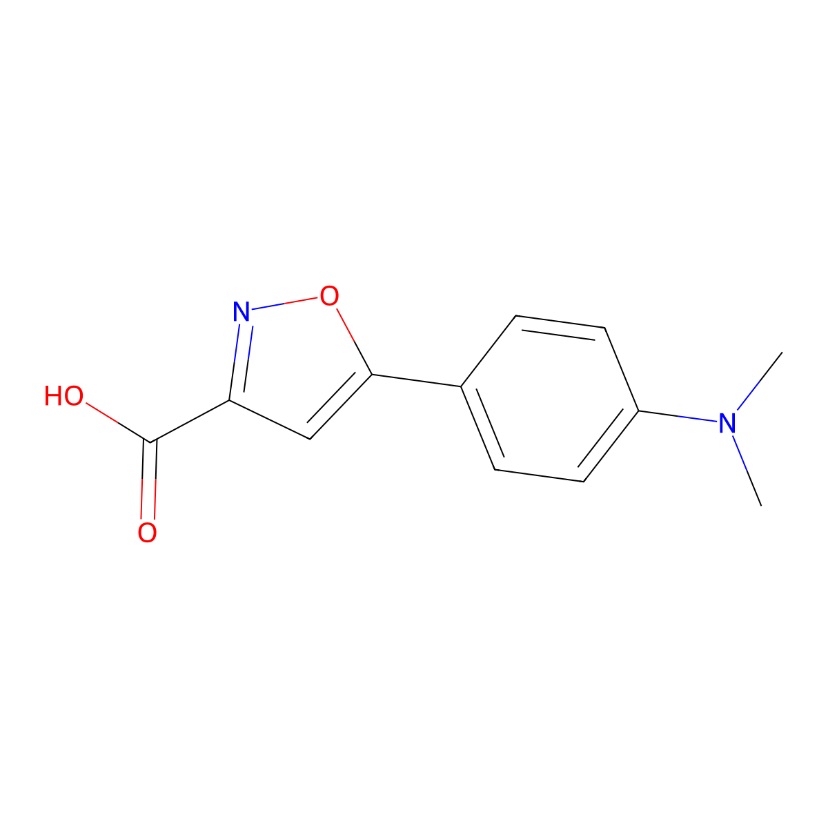5-[4-(Dimethylamino)phenyl]isoxazole-3-carboxylic Acid molecular structure, CAS 1391625-43-6