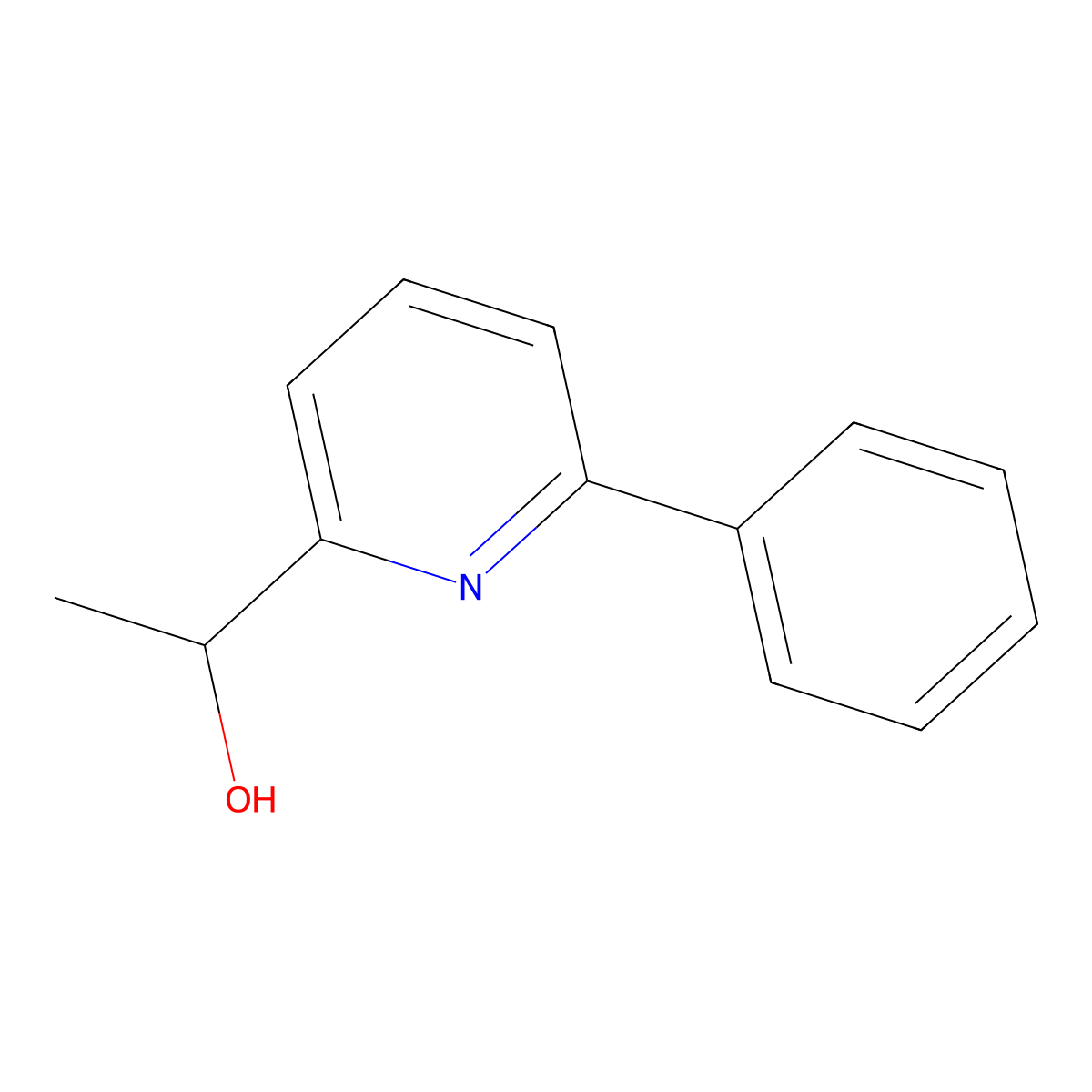 1-(6-Phenylpyridin-2-yl)ethanol molecular structure, CAS 139163-61-4