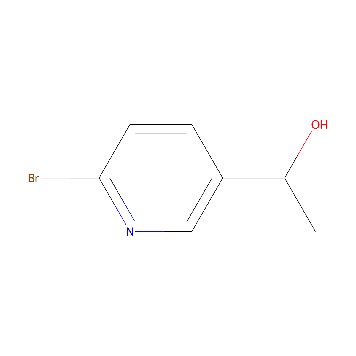 (1S)-1-(6-Bromopyridin-3-yl)ethan-1-ol molecular structure, CAS 139163-63-6