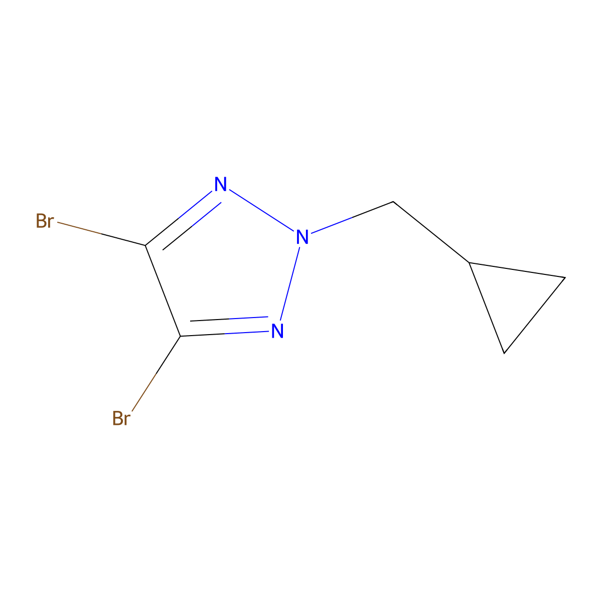 4,5-dibromo-2-(cyclopropylmethyl)-2H-1,2,3-triazole molecular structure, CAS 1391631-16-5