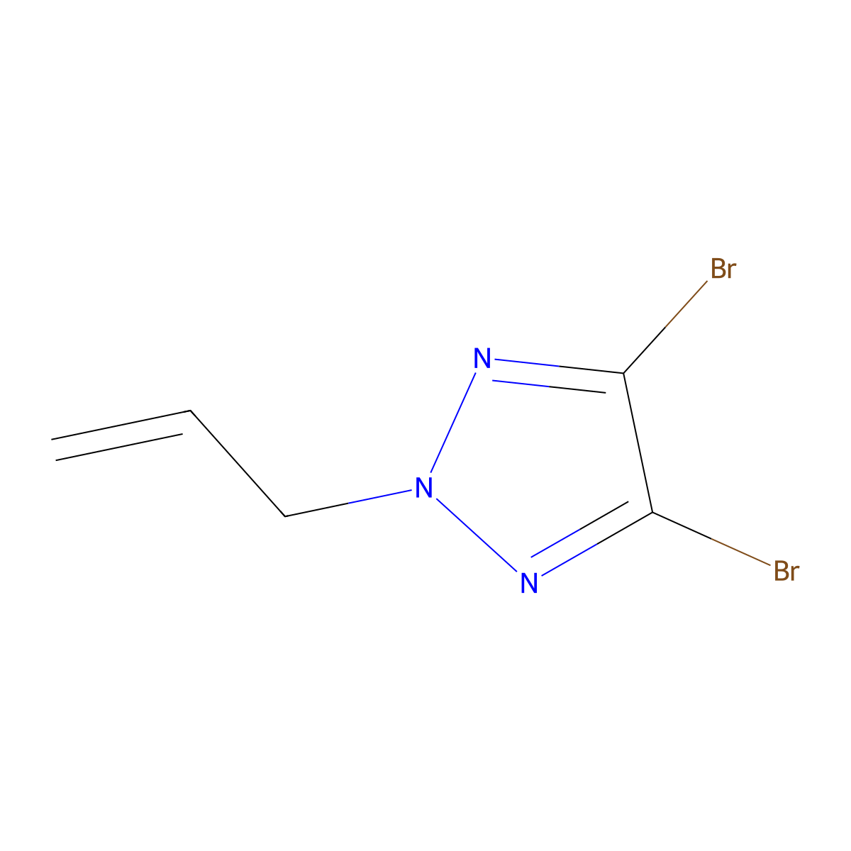 2-allyl-4,5-dibromo-2H-1,2,3-triazole molecular structure, CAS 1391631-19-8