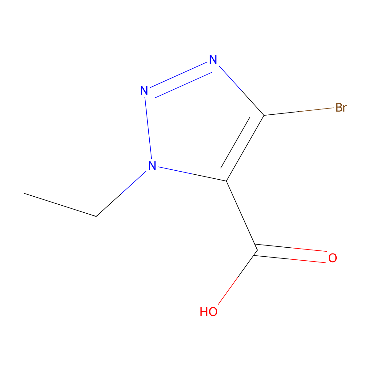 4-Bromo-1-ethyl-1H-1,2,3-triazole-5-carboxylic acid molecular structure, CAS 1391631-22-3