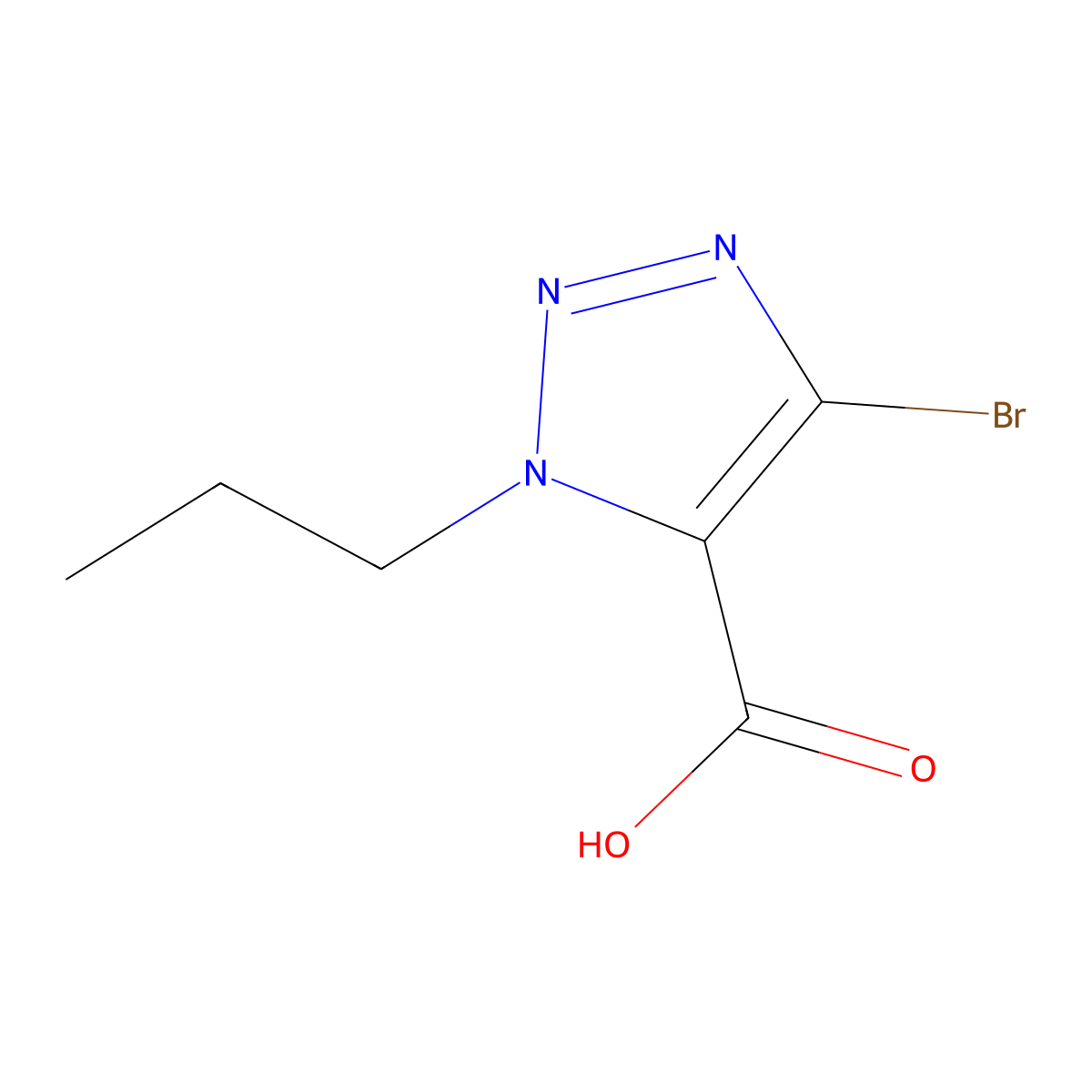 4-bromo-1-propyl-1H-1,2,3-triazole-5-carboxylic acid molecular structure, CAS 1391631-24-5