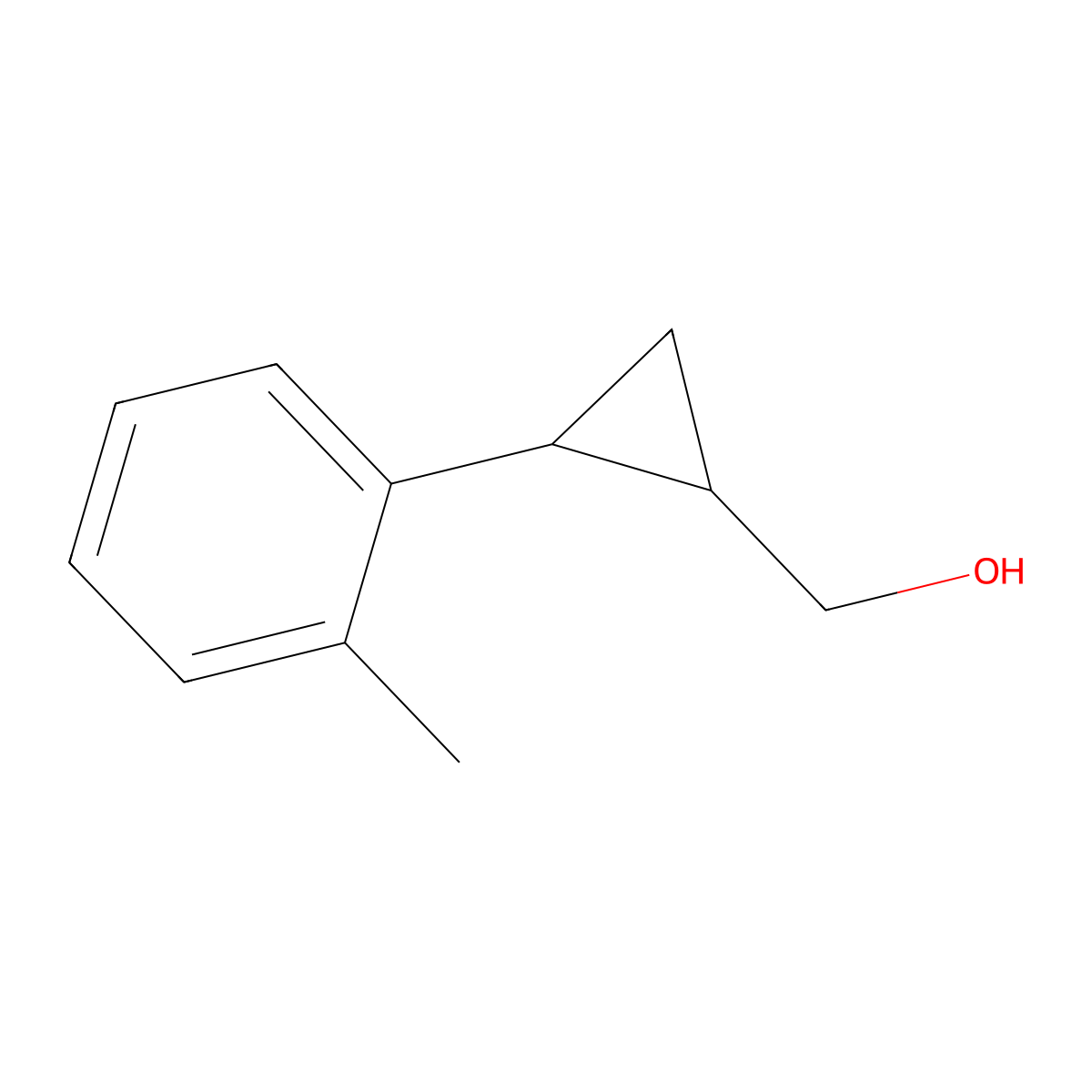 (trans-2-(o-Tolyl)cyclopropyl)methanol molecular structure, CAS 1391636-49-9