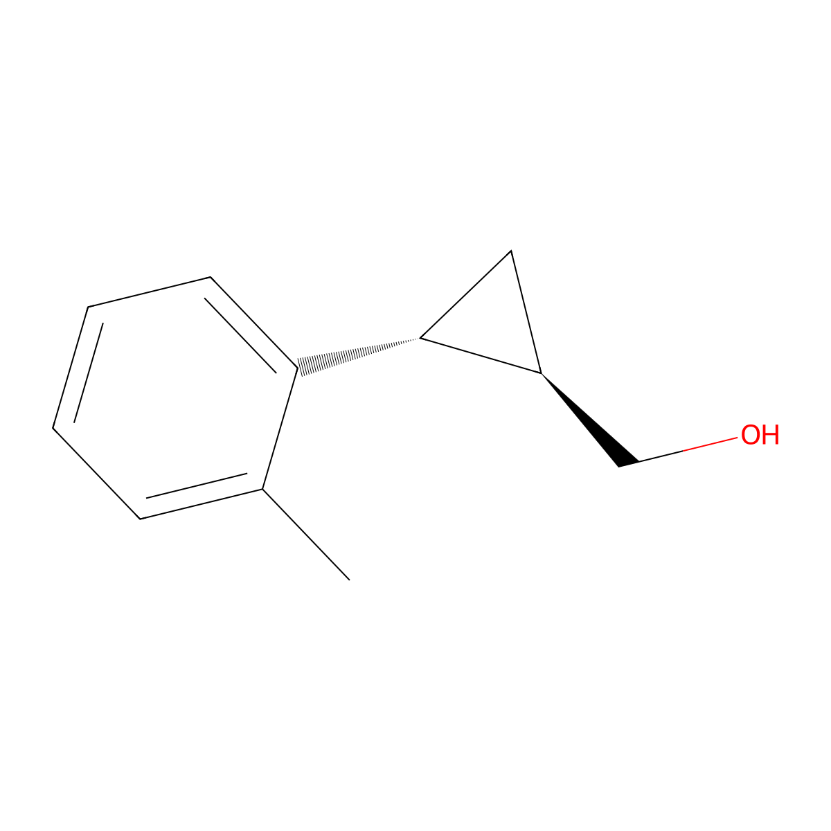 (trans-2-(o-Tolyl)cyclopropyl)methanol molecular structure, CAS 1391636-49-9