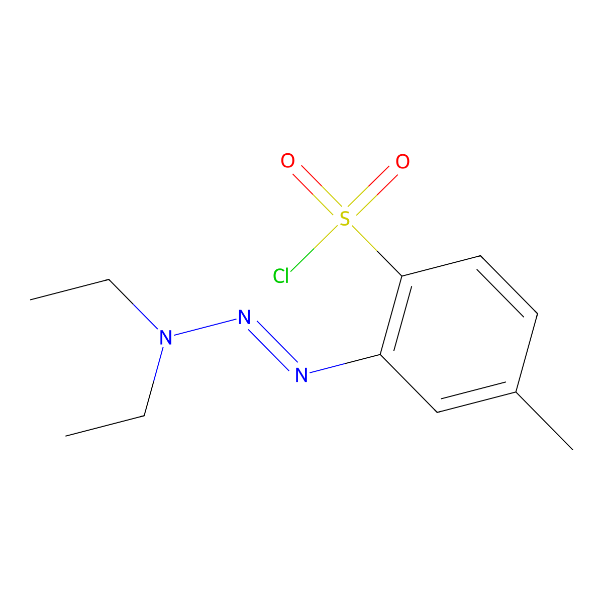 2-(3,3-Diethyl-1-triazenyl)-4-methylbenzenesulfonyl chloride molecular structure, CAS 1391636-72-8