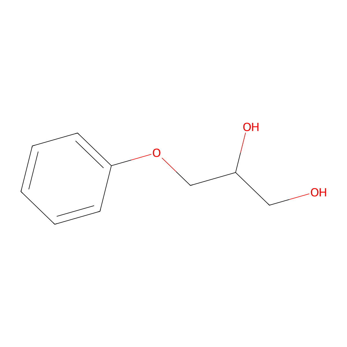 (2S)-3-phenoxypropane-1,2-diol molecular structure, CAS 139165-57-4