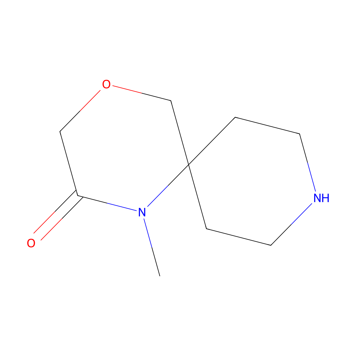 1-Methyl-4-oxa-1,9-diazaspiro[5.5]undecan-2-one molecular structure, CAS 1391707-12-2
