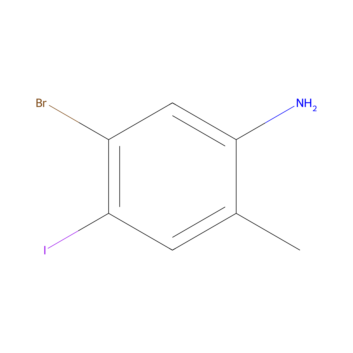 5-Bromo-4-iodo-2-methylaniline molecular structure, CAS 1391727-53-9