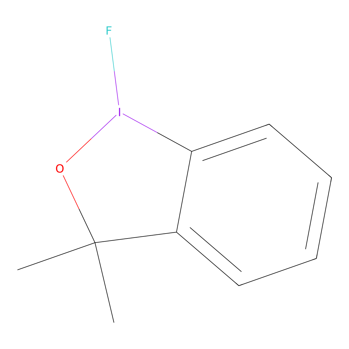 1-Fluoro-3,3-dimethyl-1,2-benziodoxole molecular structure, CAS 1391728-13-4