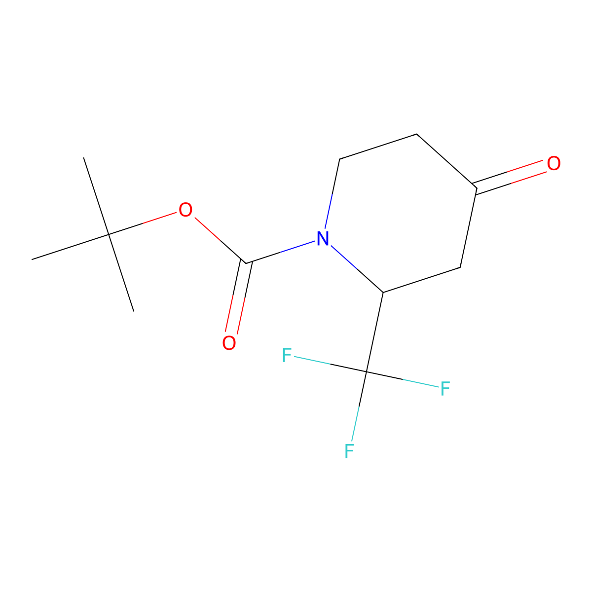 (S)-1-Boc-2-trifluoromethyl-piperidin-4-one molecular structure, CAS 1391730-21-4