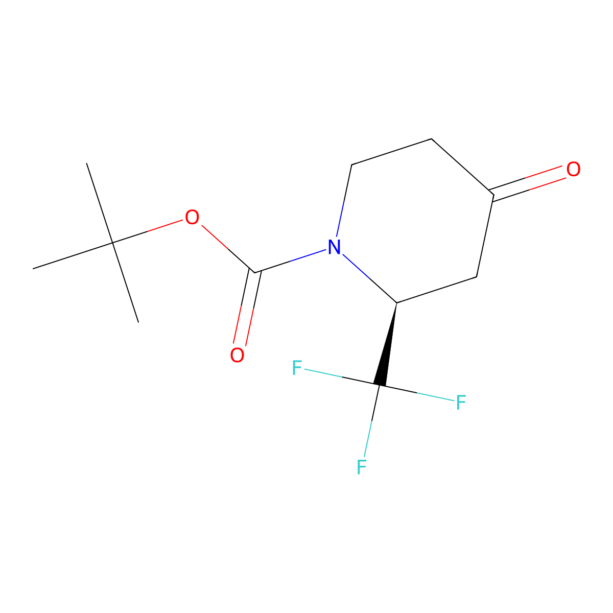 (S)-1-Boc-2-trifluoromethyl-piperidin-4-one molecular structure, CAS 1391730-21-4