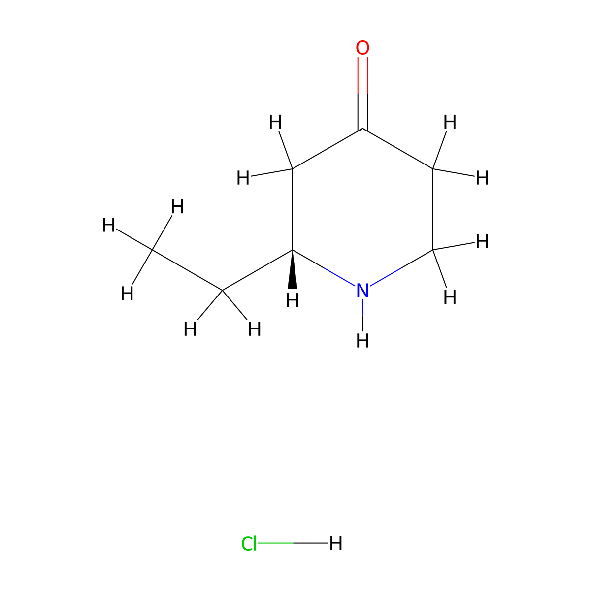(R)-2-Ethylpiperidin-4-one hydrochloride molecular structure, CAS 1391730-40-7