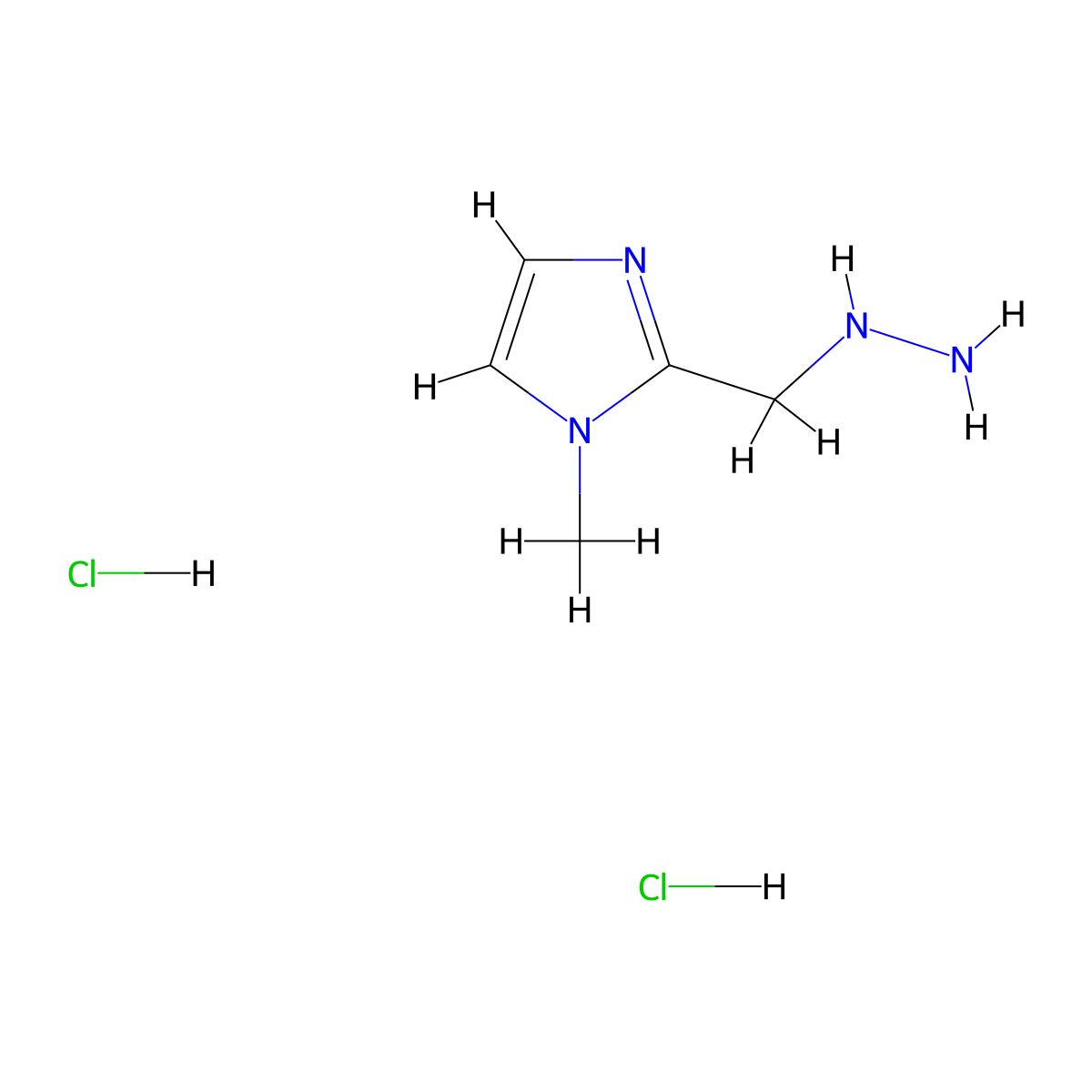 2-(Hydrazinylmethyl)-1-methyl-1H-imidazole dihydrochloride molecular structure, CAS 1391732-75-4