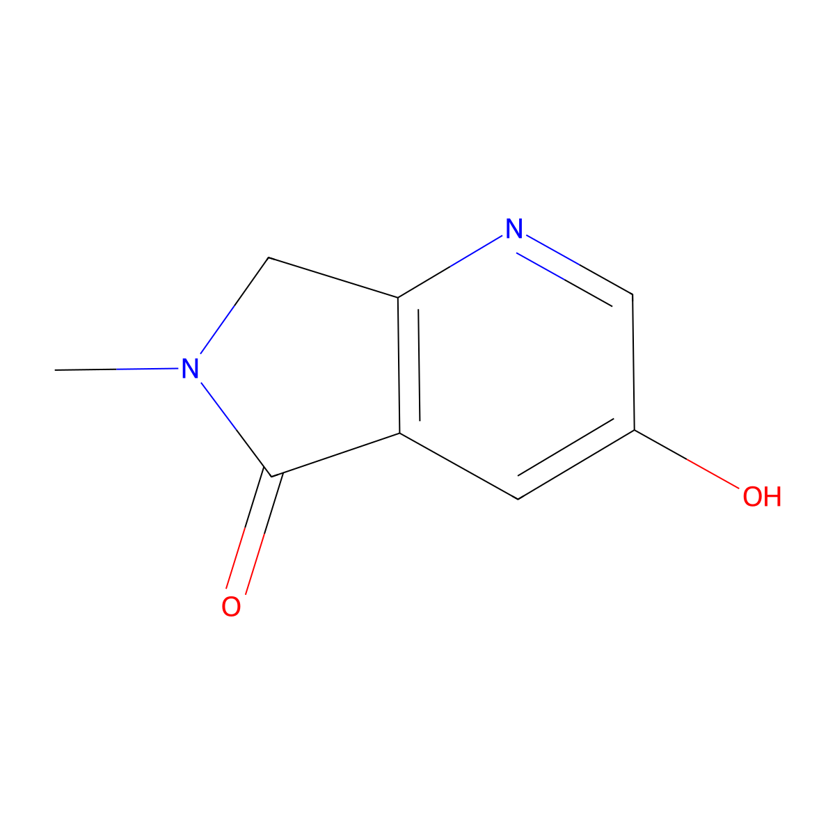 3-Hydroxy-6-methyl-6,7-dihydro-pyrrolo[3,4-b]pyridin-5-one molecular structure, CAS 1391732-76-5