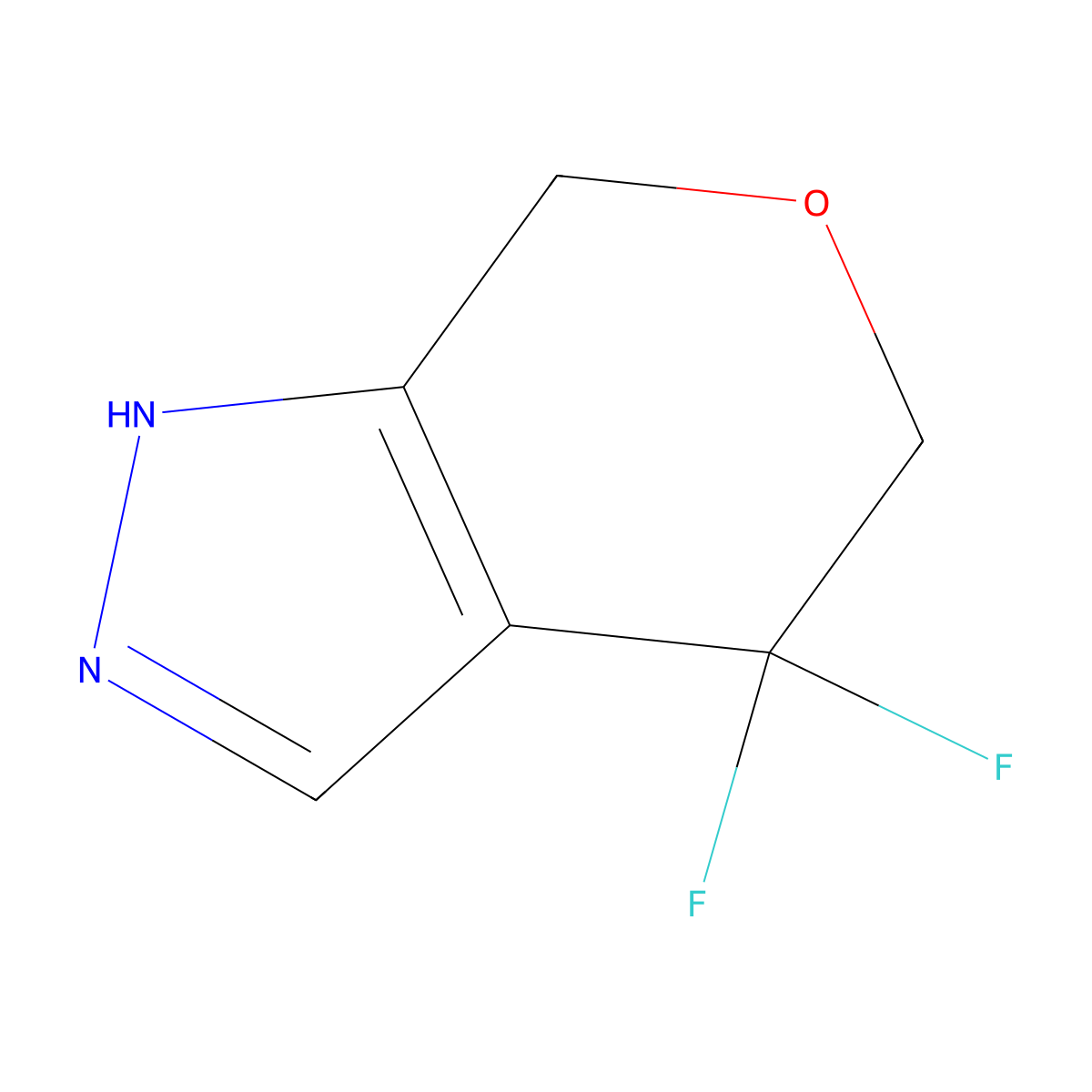 4,4-Difluoro-1,4,5,7-tetrahydropyrano[3,4-c]pyrazole molecular structure, CAS 1391732-92-5