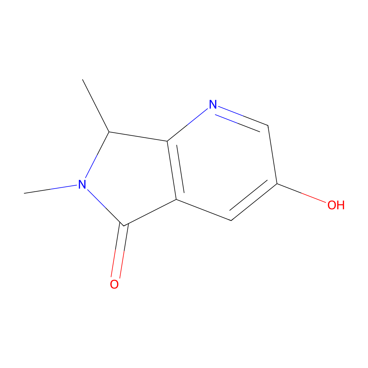 3-Hydroxy-6,7-dimethyl-6,7-dihydro-5H-pyrrolo[3,4-B]pyridin-5-one molecular structure, CAS 1391732-96-9