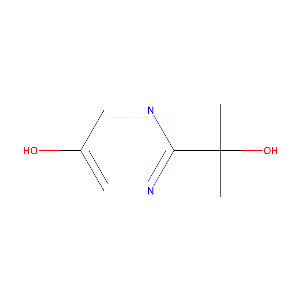 2-(2-Hydroxypropan-2-YL)pyrimidin-5-OL molecular structure, CAS 1391732-97-0