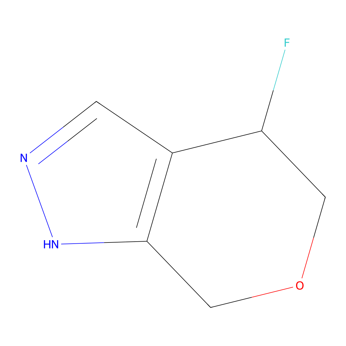 4-Fluoro-1,4,5,7-tetrahydropyrano[3,4-c]pyrazole molecular structure, CAS 1391733-14-4