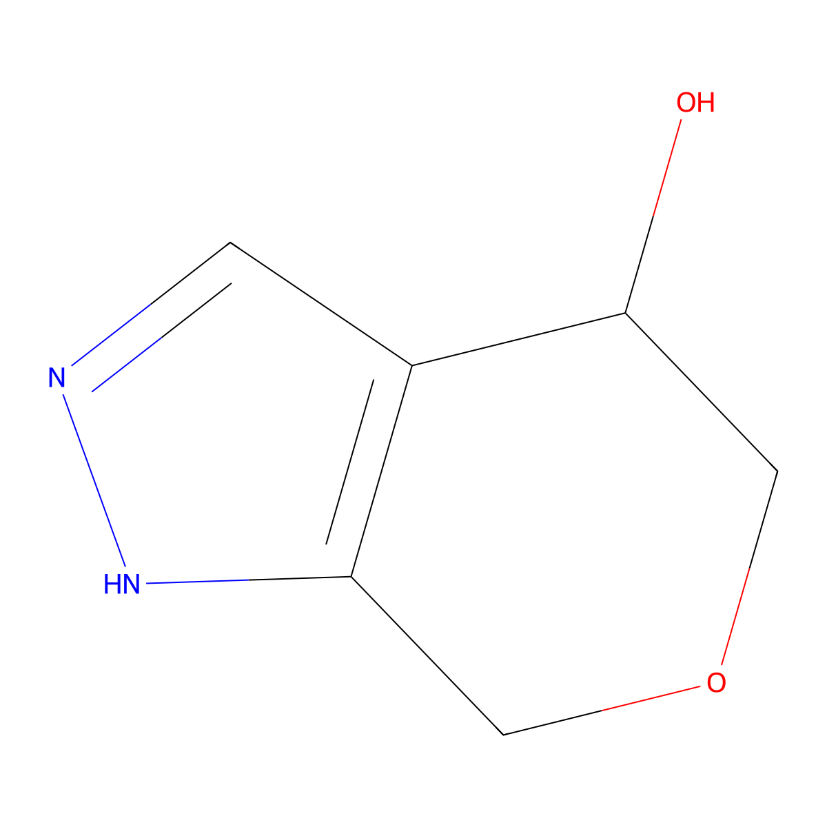 1,4,5,7-Tetrahydropyrano[3,4-c]pyrazol-4-ol molecular structure, CAS 1391733-26-8
