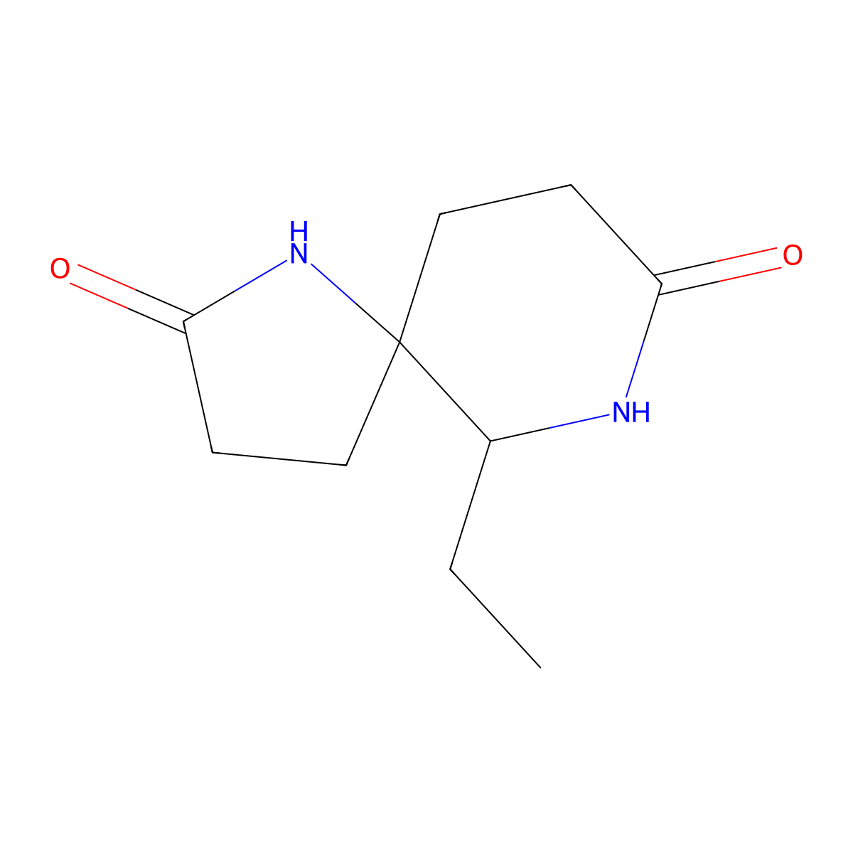 6-Ethyl-1,7-diazaspiro[4.5]decane-2,8-dione molecular structure, CAS 1391733-74-6