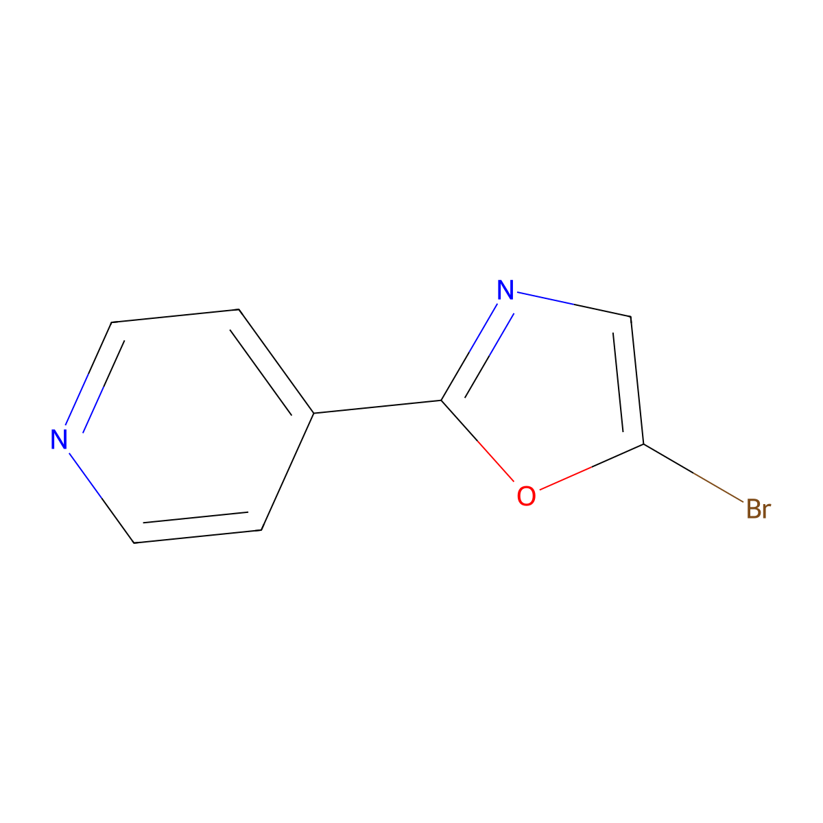 5-Bromo-2-(pyridin-4-yl)oxazole molecular structure, CAS 1391737-89-5