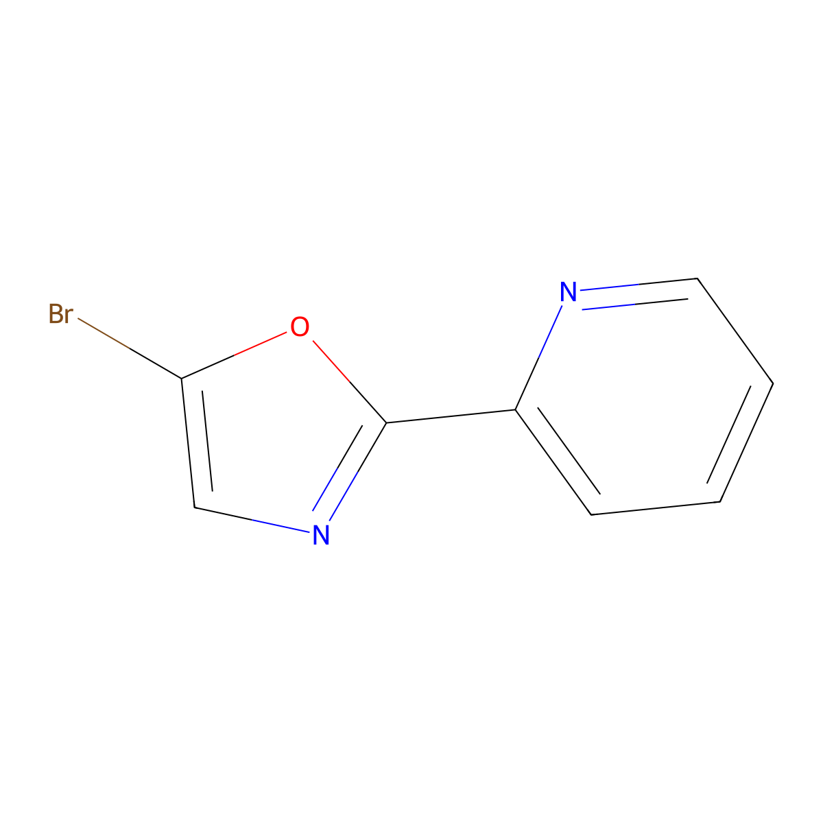 2-(5-Bromo-2-oxazolyl)pyridine molecular structure, CAS 1391737-93-1