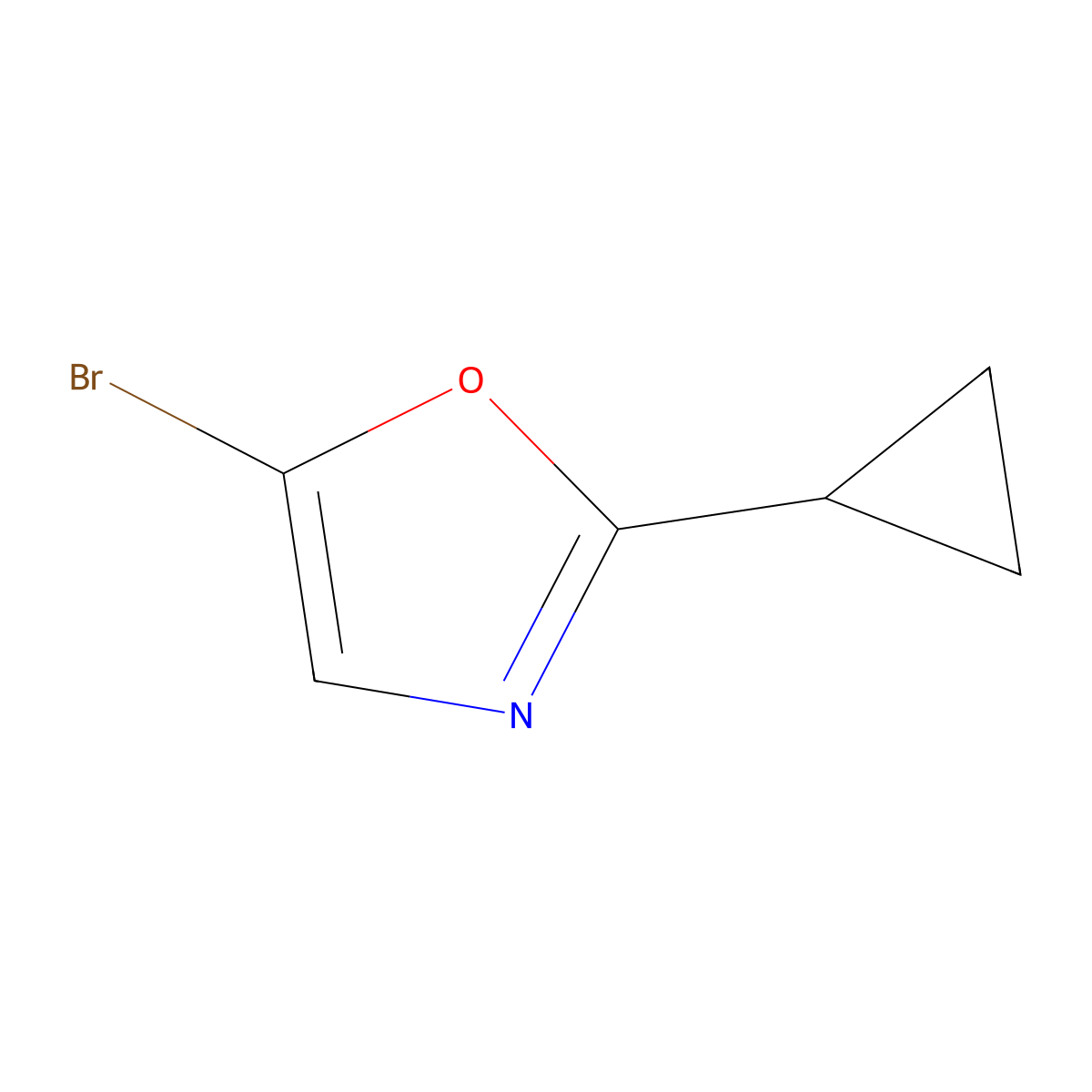 5-Bromo-2-cyclopropyl-1,3-oxazole molecular structure, CAS 1391737-94-2