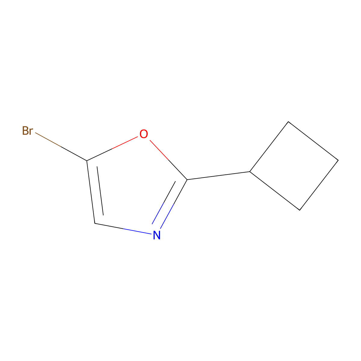 5-Bromo-2-cyclobutyl-1,3-oxazole molecular structure, CAS 1391737-95-3