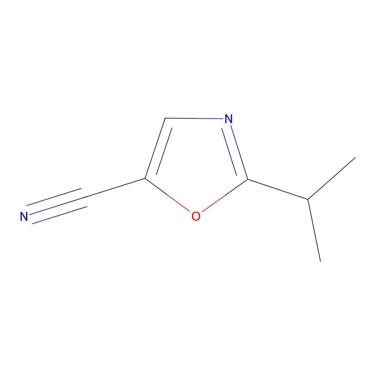 2-Isopropyloxazole-5-carbonitrile molecular structure, CAS 1391739-85-7