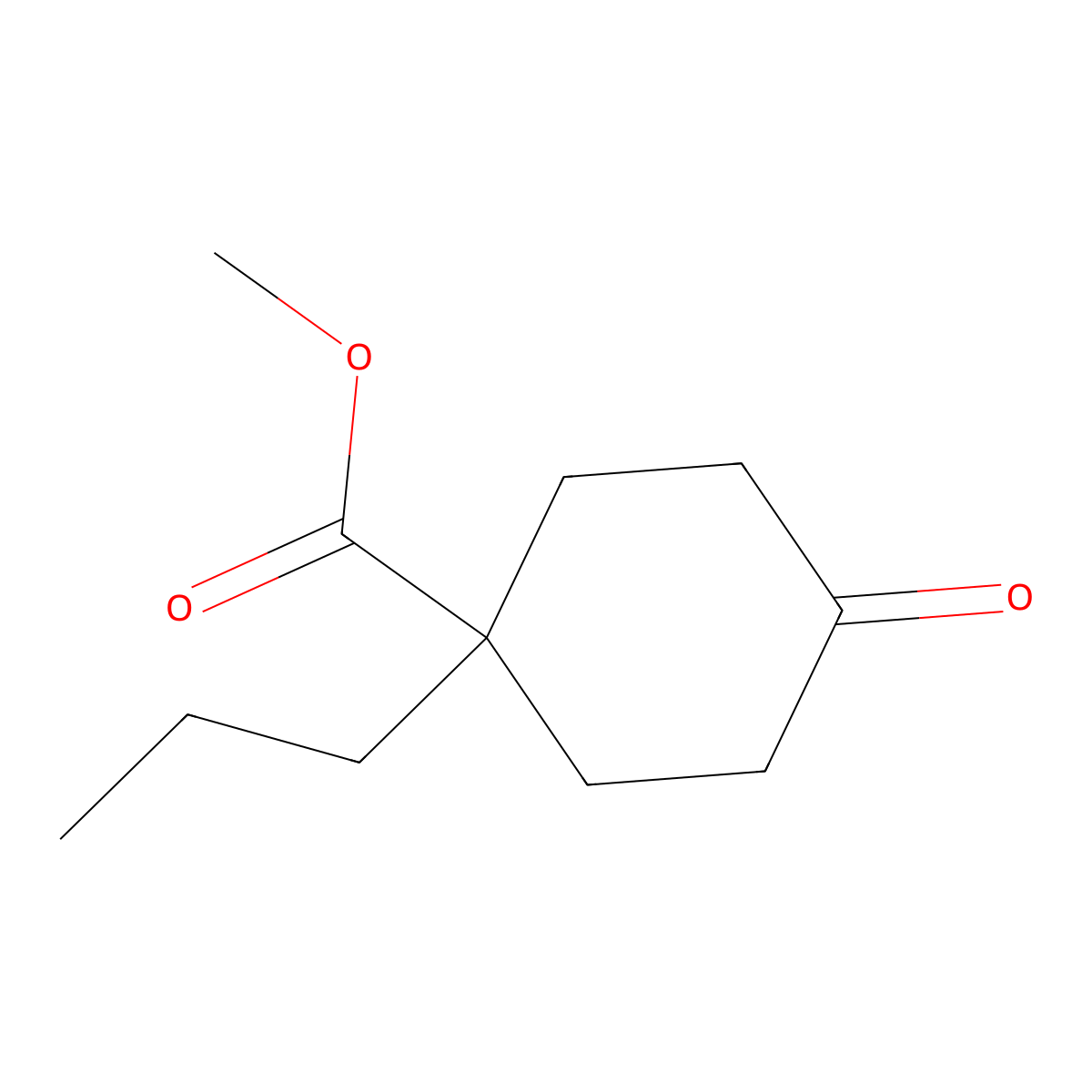 Methyl 4-oxo-1-propylcyclohexanecarboxylate molecular structure, CAS 1391740-32-1