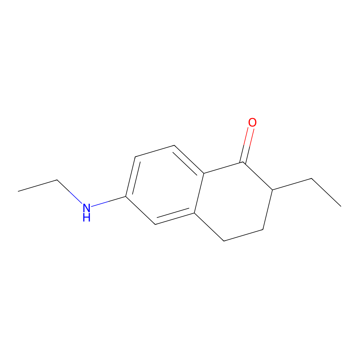 2-ethyl-6-(ethylamino)-3,4-dihydronaphthalen-1(2H)-one molecular structure, CAS 1391740-55-8