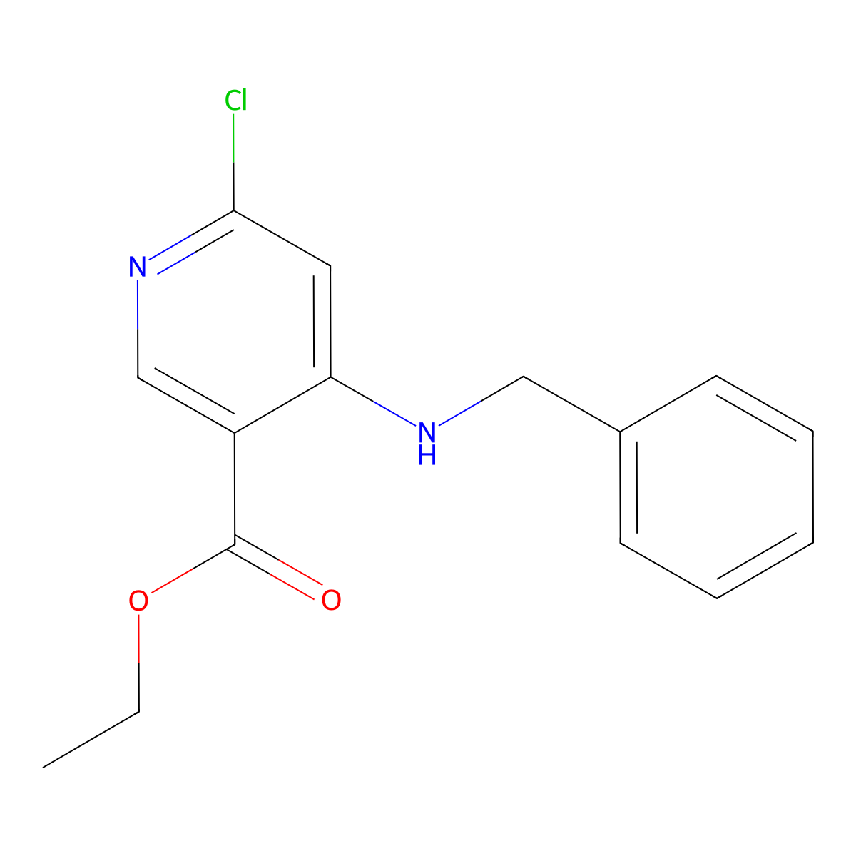 Ethyl 4-(benzylamino)-6-chloropyridine-3-carboxylate molecular structure, CAS 1391740-90-1
