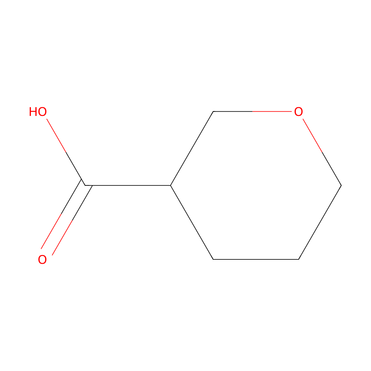 (S)-Tetrahydro-2H-pyran-3-carboxylic acid molecular structure, CAS 1391742-13-4