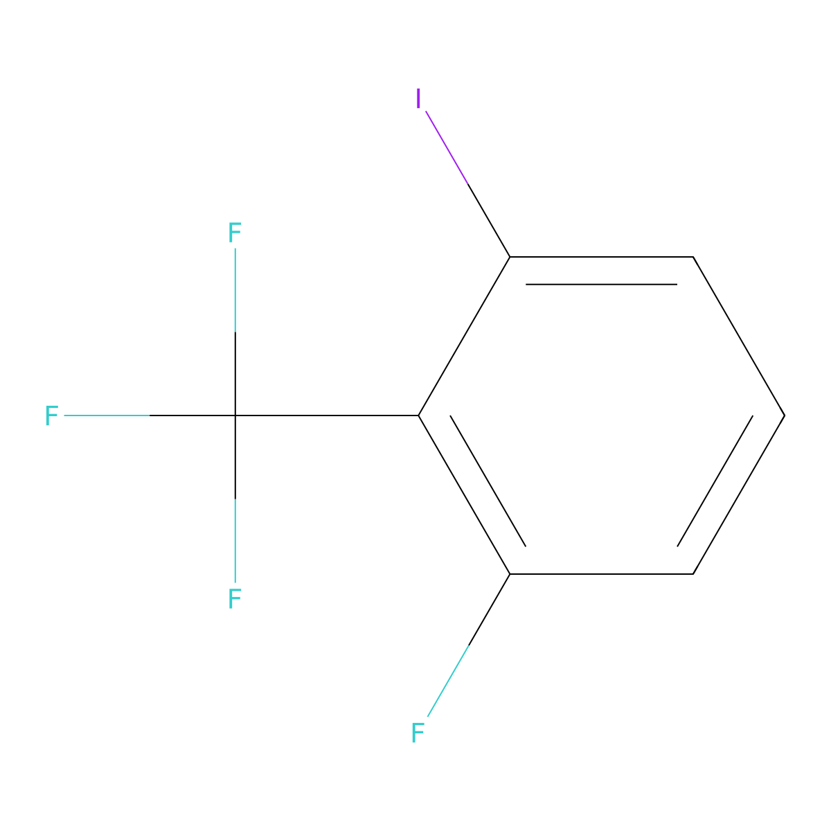 1-Fluoro-3-iodo-2-(trifluoromethyl)benzene molecular structure, CAS 1391748-02-9