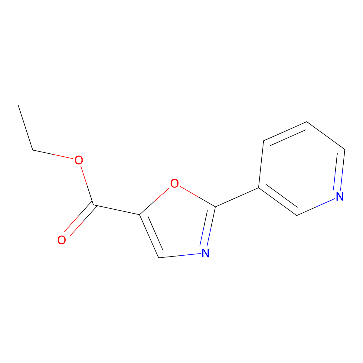 Ethyl 2-(pyridin-3-YL)oxazole-5-carboxylate molecular structure, CAS 1391750-19-8