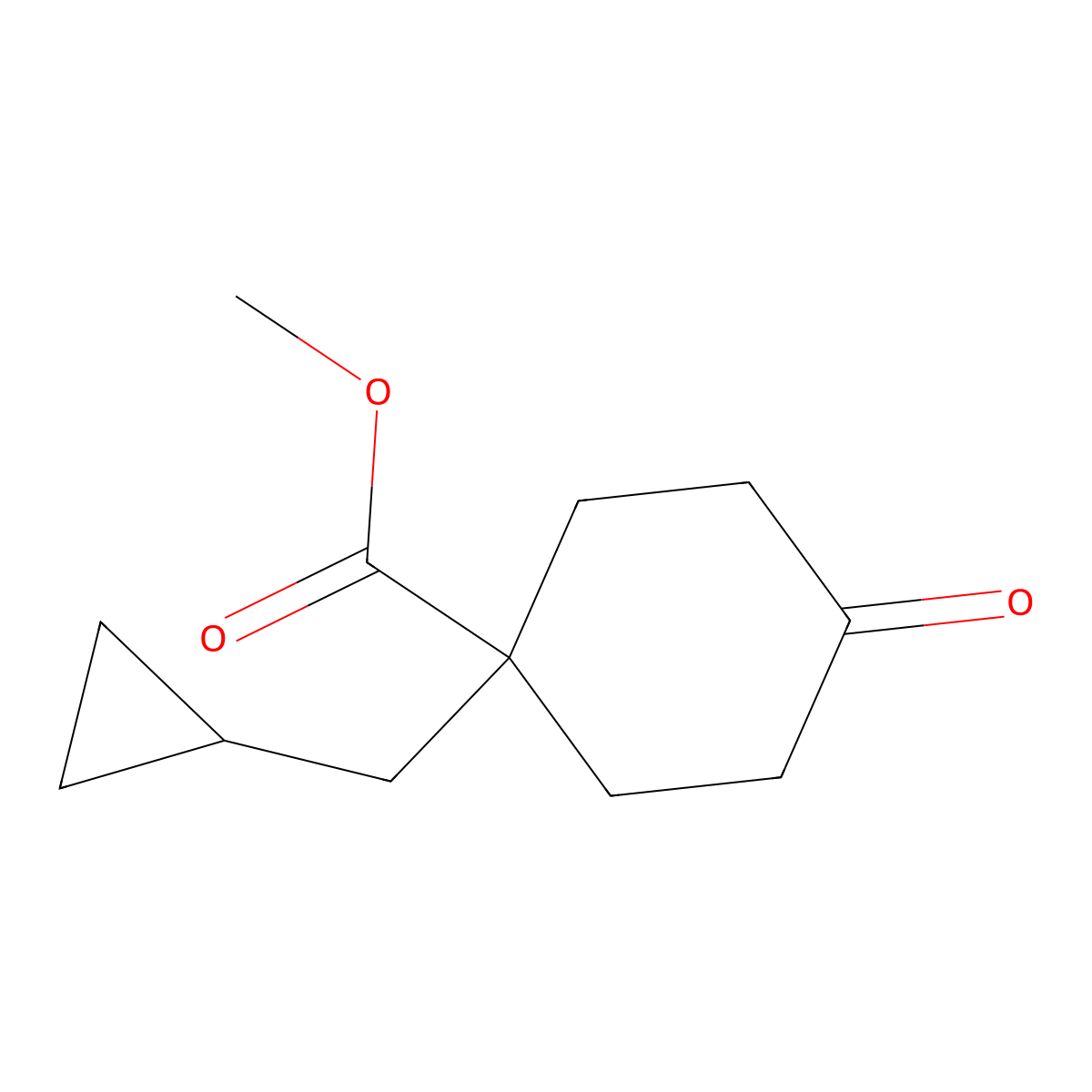 Methyl 1-(cyclopropylmethyl)-4-oxocyclohexanecarboxylate molecular structure, CAS 1391765-55-1