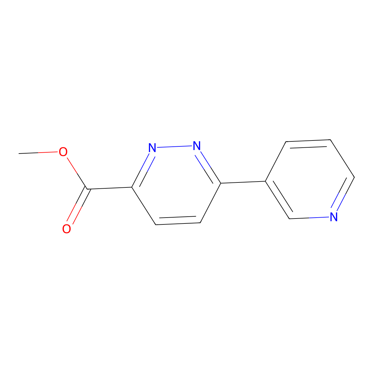 Methyl 6-(pyridin-3-yl)pyridazine-3-carboxylate molecular structure, CAS 1391765-94-8