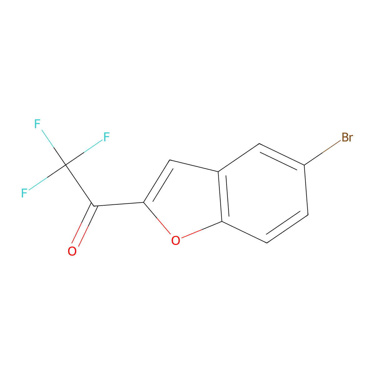 1-(5-Bromobenzofuran-2-yl)-2,2,2-trifluoroethanone molecular structure, CAS 1391766-43-0