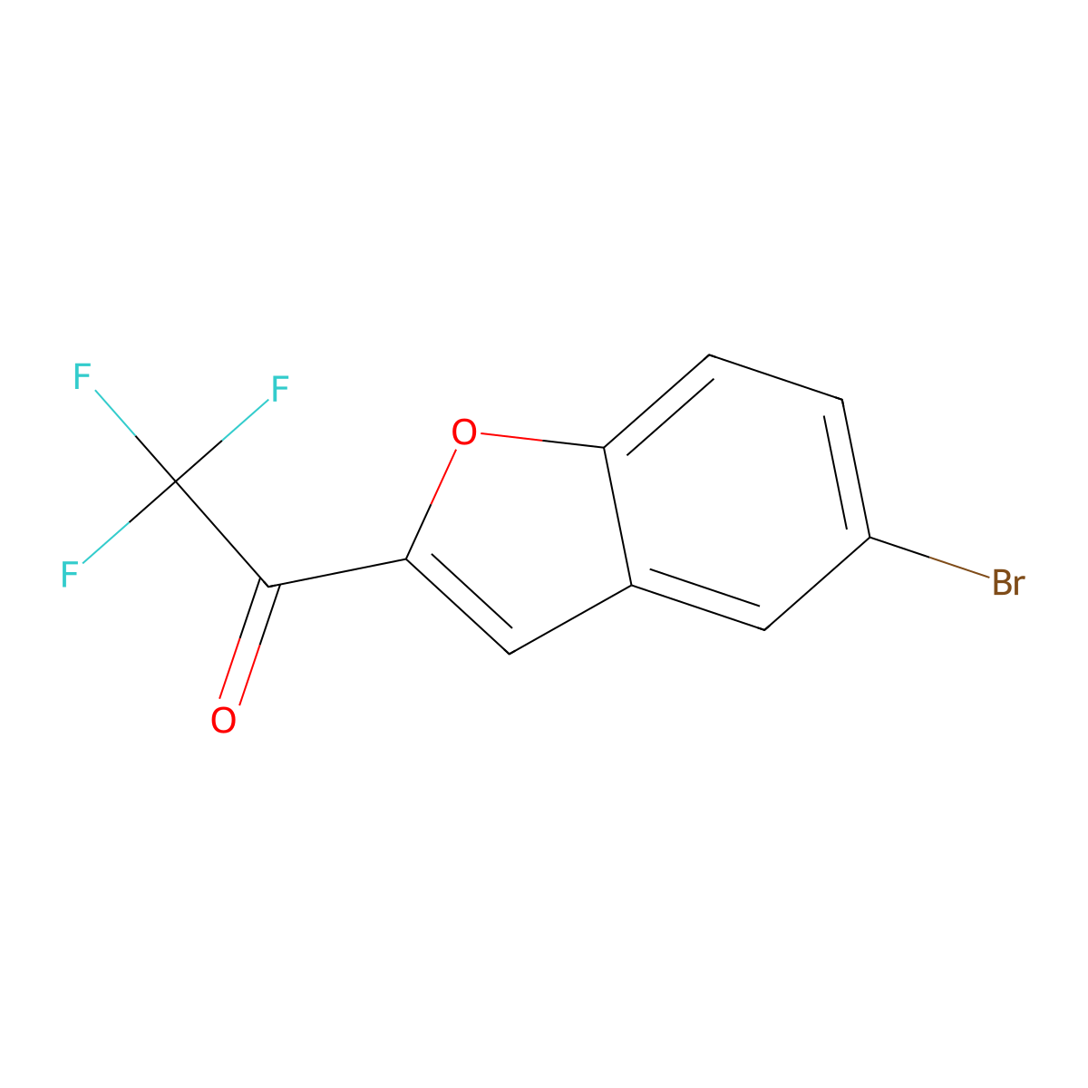 1-(5-Bromobenzofuran-2-yl)-2,2,2-trifluoroethanone molecular structure, CAS 1391766-43-0